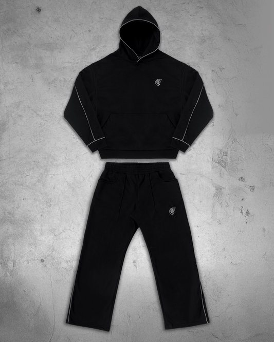 Tracksuit reflectante negro