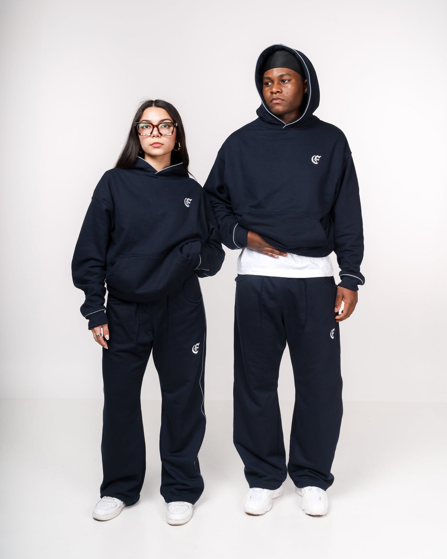 Tracksuit reflectante azul oscuro