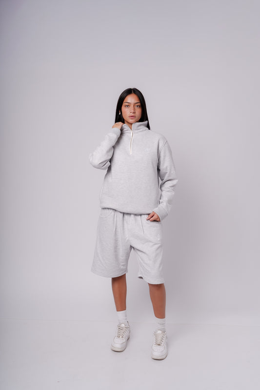 Conjunto gris 1/4 cierre-short