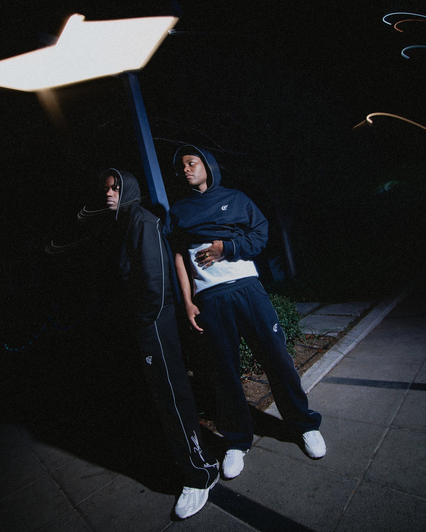 Polerón reflectante azul oscuro