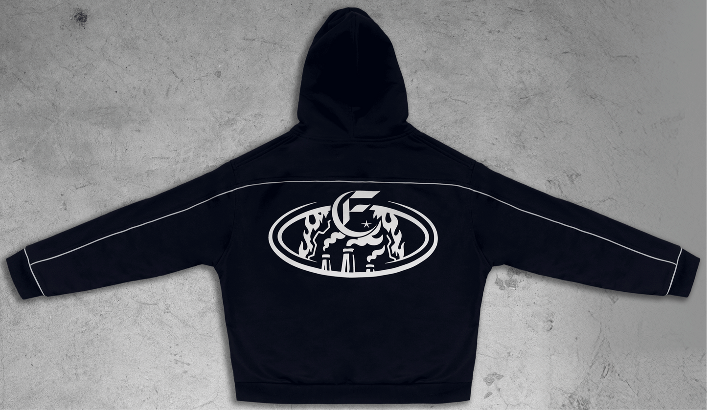 Polerón reflectante azul oscuro